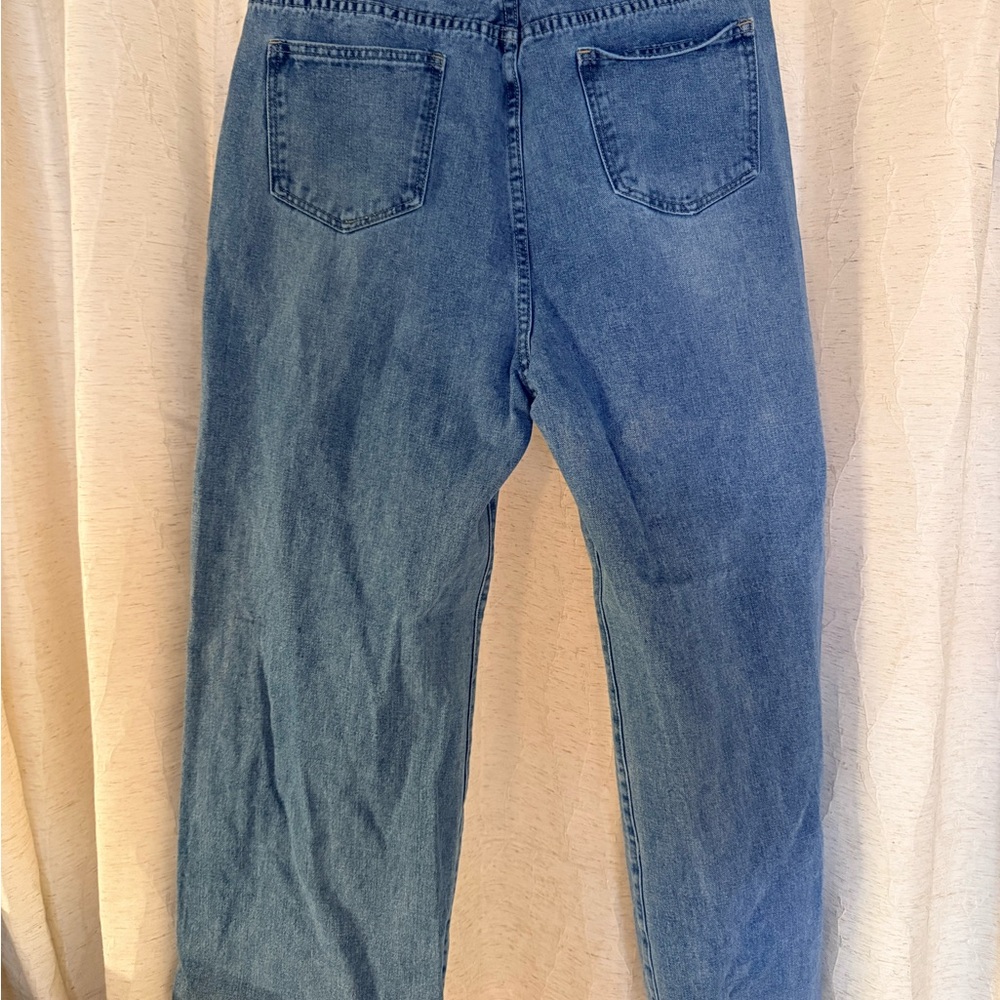 Cider Distressed Wide Leg Jeans View 2